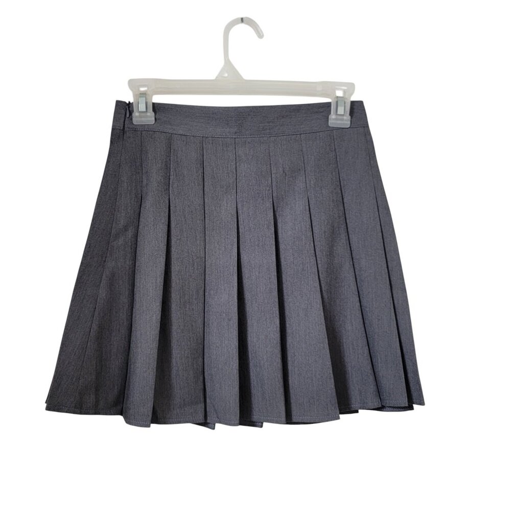 SHEIN Size S (4) Gray Pleated Schoolgirl Mini Skirt, Excellent Used Condition